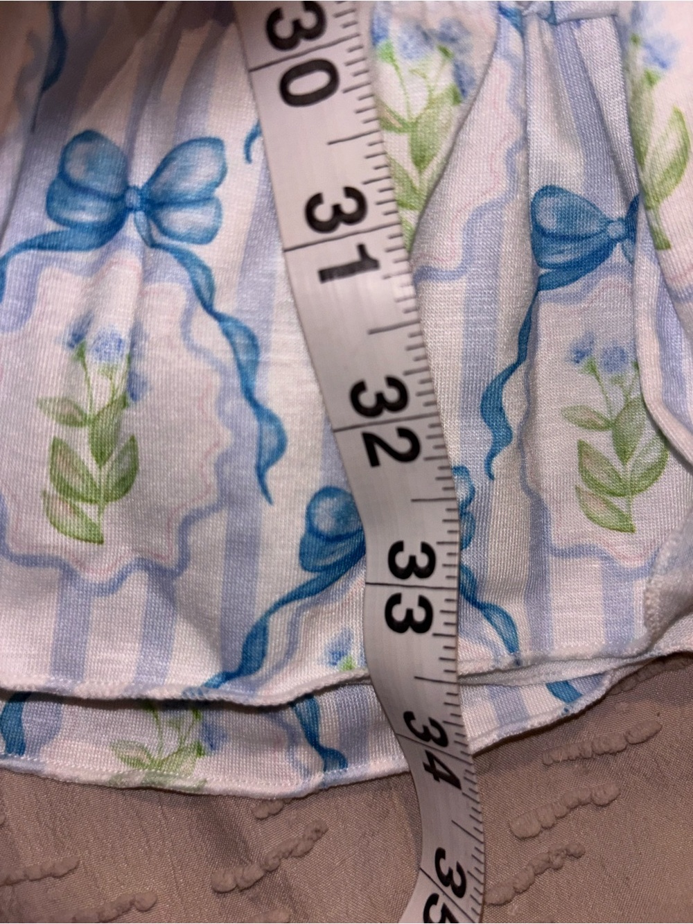 Cottagecore Blue Floral Bow Strap Smocked Dress Size L Abby & Evie Midi Sundress - Picture 6 of 6